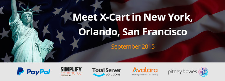 Meet X-Cart team in New York, Orlando and San Francisco this September