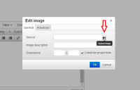 Upload images in WYSIWYG