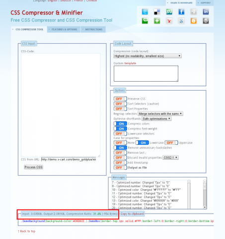 minifycss.com free css compressor