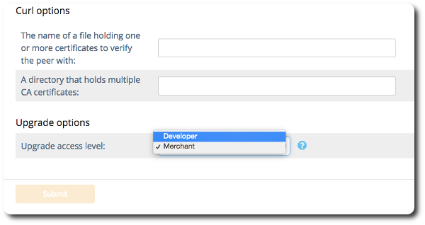 Upgrade access options