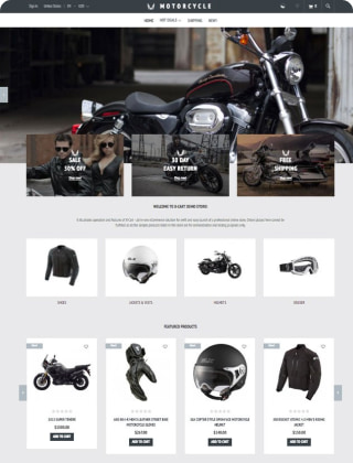 Motorcycle store template
