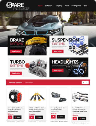 Spare Parts Store template