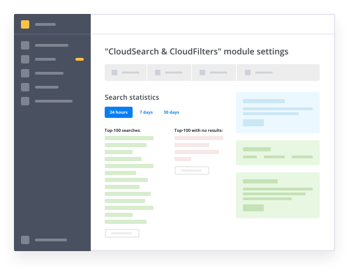 Cloudsearch settings interface
