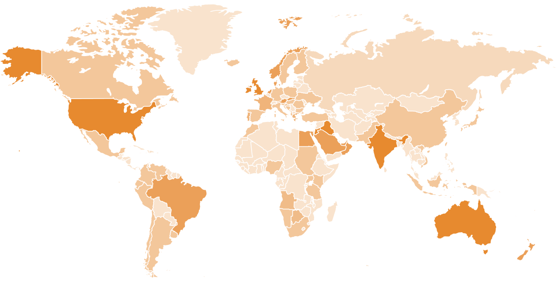 X-Cart hosting World map