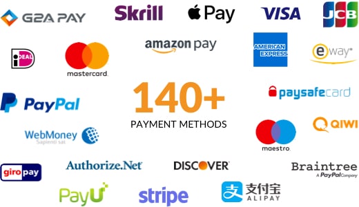 120+ payment methods are supported in X-Cart