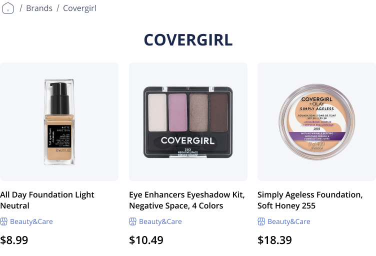 Covergirl brand products