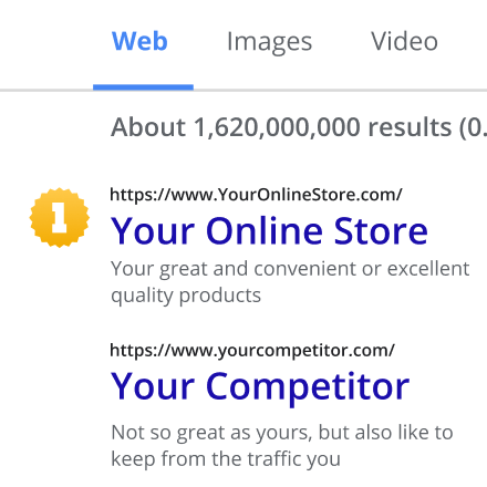Search results.