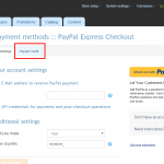 Paypal Credit settings