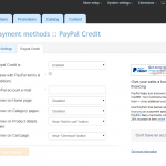 Payment methods page