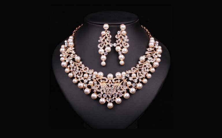 Pearls Only Necklace and Earrings Set