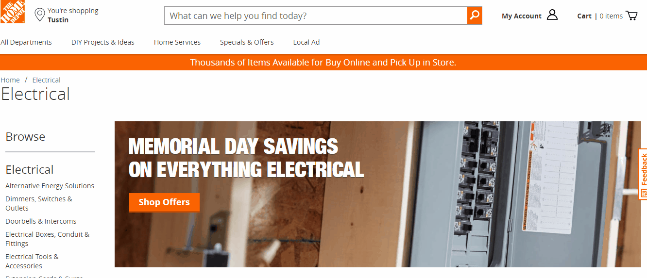 Homedepot Category Page