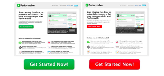 Button color A/B test