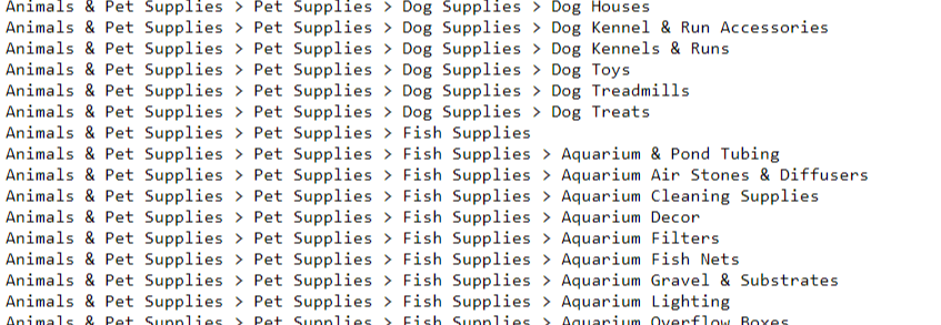 Categories